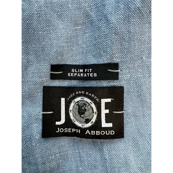 Joseph Abboud 2 Button Linen Blazer Men’s 48R Slim Fit Sport Coat Jacket Blue - Picture 7 of 8